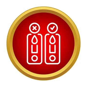 Rapid test showing positive and negative results Illustrazione stock