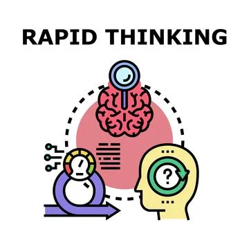 Rapid thinking process for quick problem solving イラスト素材