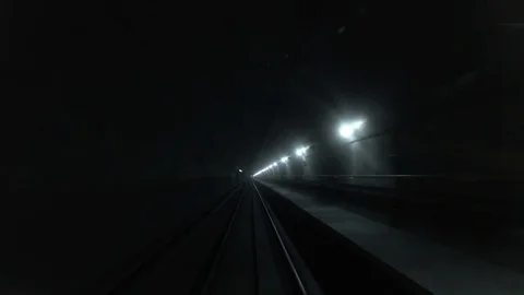 Rapid Transit Metro Subway Underground Tunnel, ungraded Video stock 72339170