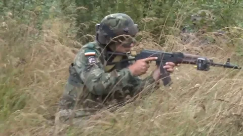 Rapid Trident exercise at International Peacekeeping and Security Center - 2014 Stock Footage 100161809