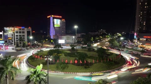Rapid urban development in Bac Ninh, Vietnam's key high-tech industrial hub. Stock Footage 345426867