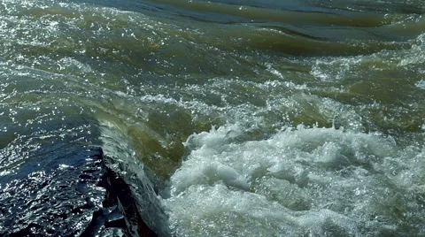 Rapid water flow mountain river Slow motion 2 Stock Footage 49841036
