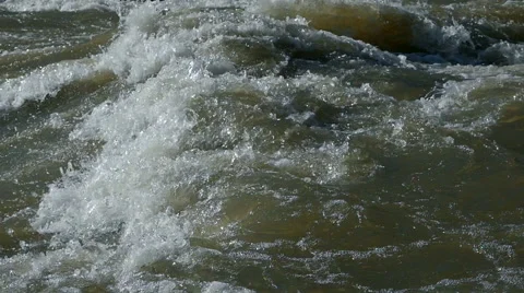 Rapid water flow mountain river Slow motion 1 Stockbeeldmateriaal 49841095