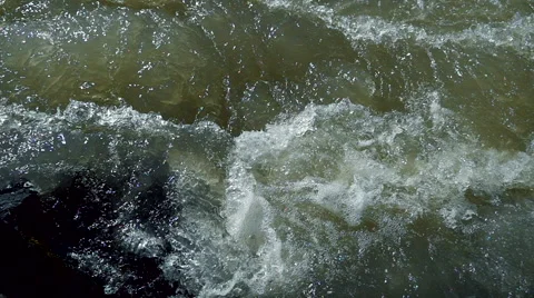 Rapid water flow mountain river Slow motion 3 Stock Footage 49841099