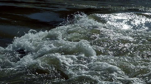 Rapid water flow mountain river Slow motion 4 Stockbeeldmateriaal 49841186