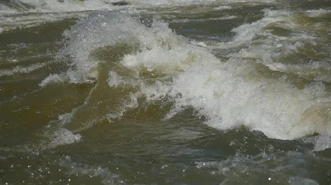 Rapid water flow mountain river Slow motion 7 Stock Footage 49841399