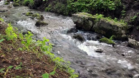 Rapid Water Flows In The River Stock Footage 76939472