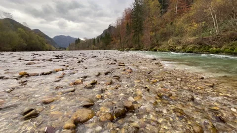 Rapid Water River Lammer Austria Stock Footage 221266237