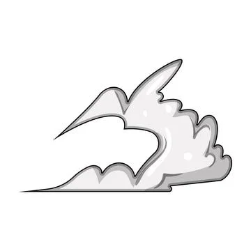 Rapidity speed smoke cloud cartoon vector illustration 스톡 일러스트