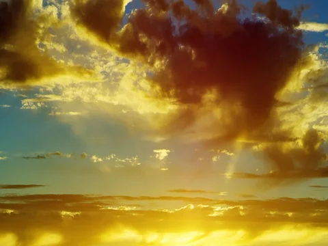 Rapidly changing clouds on  sunset, July 2017 Stock Footage 77677159