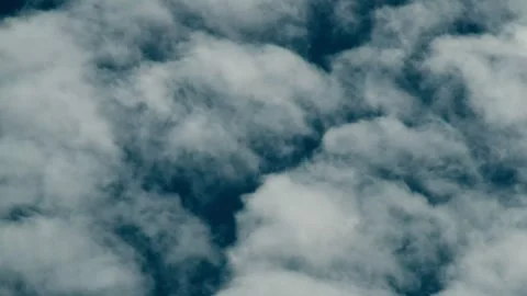 Rapidly Changing Cloudscape Across a Deep Blue Sky. Time-lapse. Stock-Footage 342487374