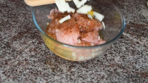 Rapidly Chopping Onion, Close-Up. Stock Footage 126696903