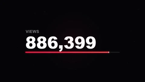 Rapidly Increasing Video View Counter Animation 4K Vídeo Stock 339029619