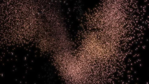 Rapidly Spinning Abstract Quantum Particles Forming Basic Structure - Stock Footage 278025396