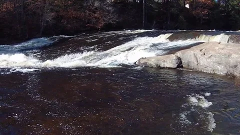 Rapids on a Beautiful Fall Day 스톡 동영상 77690797