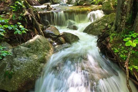 Rapids below Beaver Meadow Falls Stock Photos