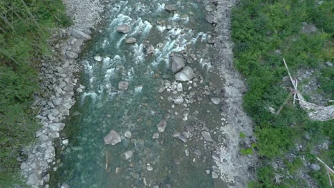 Rapids in a blue river Stock Footage 154920190