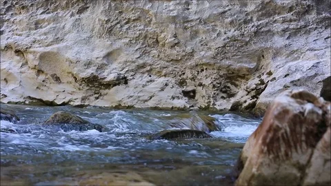 Rapids with a blurry rock, normal speed Stock-Footage 78633461