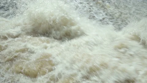 Rapids Flow Downriver After Local Flooding Stock Footage 201744484