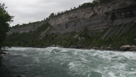 Rapids in the Gorge by Niagara Falls Stock Footage 91735026