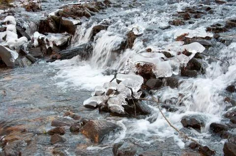 Rapids on the Jarama River Foto stock