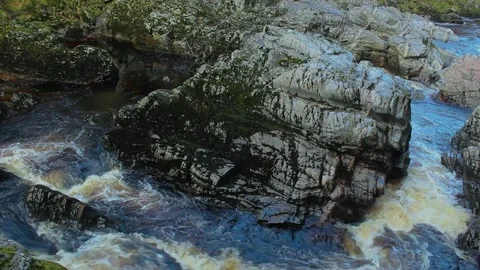 Rapids on a Local River Spey Stock Footage 143086205