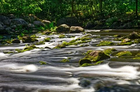 Rapids with long exposure Stock Photos