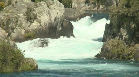 Rapids meet river Stock Footage 568167