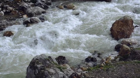 Rapids of a mountain river Stock Footage 120805153