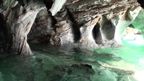 Rapids of mountain river show power water in Patagonia Argentina. Stock Footage