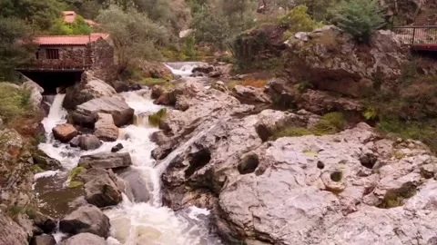 Rapids at natural parque Senhora do Salto - Paredes - Portugal Stock Footage 160249657