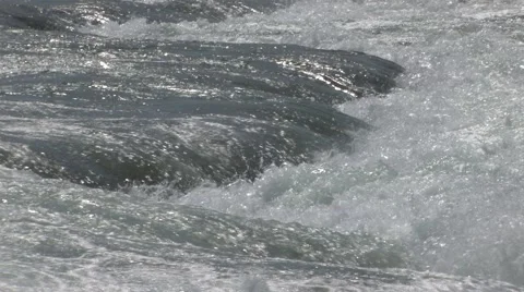 Rapids on Niagara River in Niagara Falls, NY Stock Footage 918422