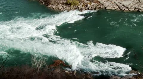 Rapids at the Niagara Whirlpool HD Stock Footage 12530778