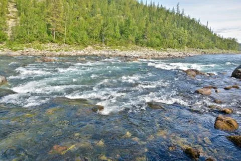 The rapids on a Northern river. Stock-Fotos