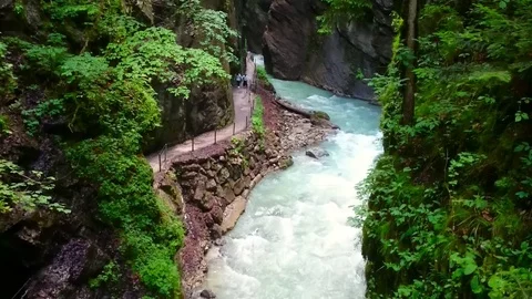 Rapids in Partnach Gorge. Stock Footage 72034186