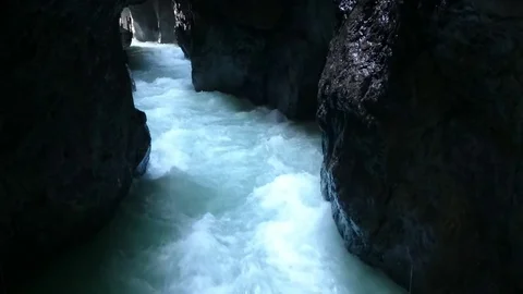 Rapids in Partnach Gorge. 스톡 동영상 72035311