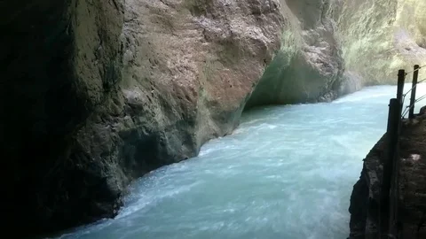Rapids in Partnach Gorge. Stock Footage 72035322