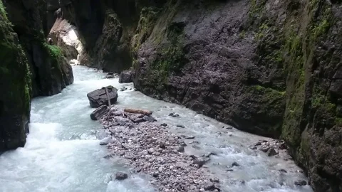 Rapids in Partnach Gorge. Stock-Footage 72035618