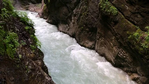 Rapids in Partnach Gorge. 스톡 동영상 72046427