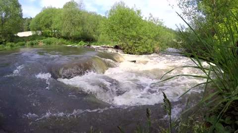 Rapids on river Stock Footage 153114578
