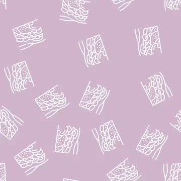 Rapids river line seamless pattern Stock Illustration