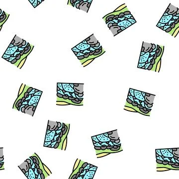 Rapids river vector seamless pattern Illustrazione stock