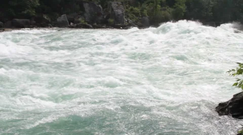 Rapids rushing down a river Stock Footage 41178839
