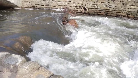 Rapids slow motion 1 Stock Footage 79033797