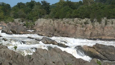 Rapids in slow motion with water almost frozen in time Stock Footage 94502370