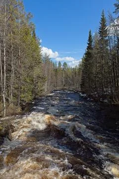 Rapids in spring. Foto stock