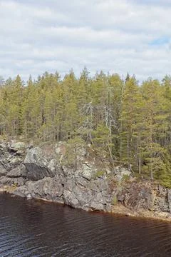 Rapids in spring. Stock Photos