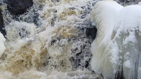 Rapids on winter Stock-Footage 101445913
