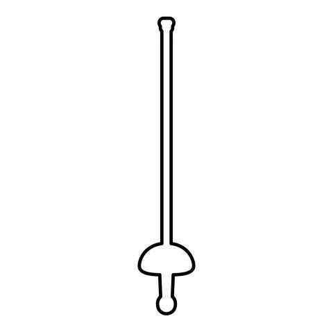 Rapier epee saber fencing sword old cold weaponry melee weapon for sport or d Stock Illustration