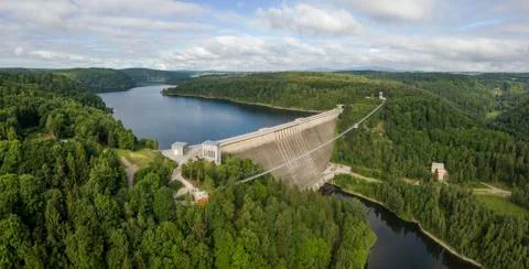 Rappbode Dam in Harz mountains. Germany Stock Photos